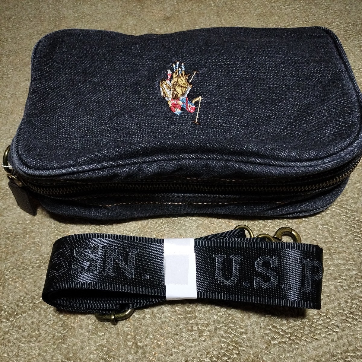 ★未使用★U.S. POLO ASSN./ウォッシュドコットン ポロショルダーバッグ/USPA-2645/肩掛けバッグ ハンドバッグ_画像8