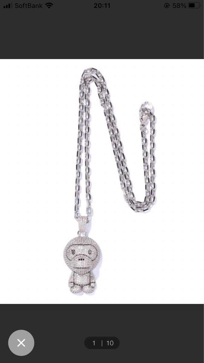 ベイプ ネックレス A BATHING APE MILO CRYSTAL STONE NECKLACE ベイプ ネックレス A BATHING APE MILO CRYSTAL STONE NECKLACE