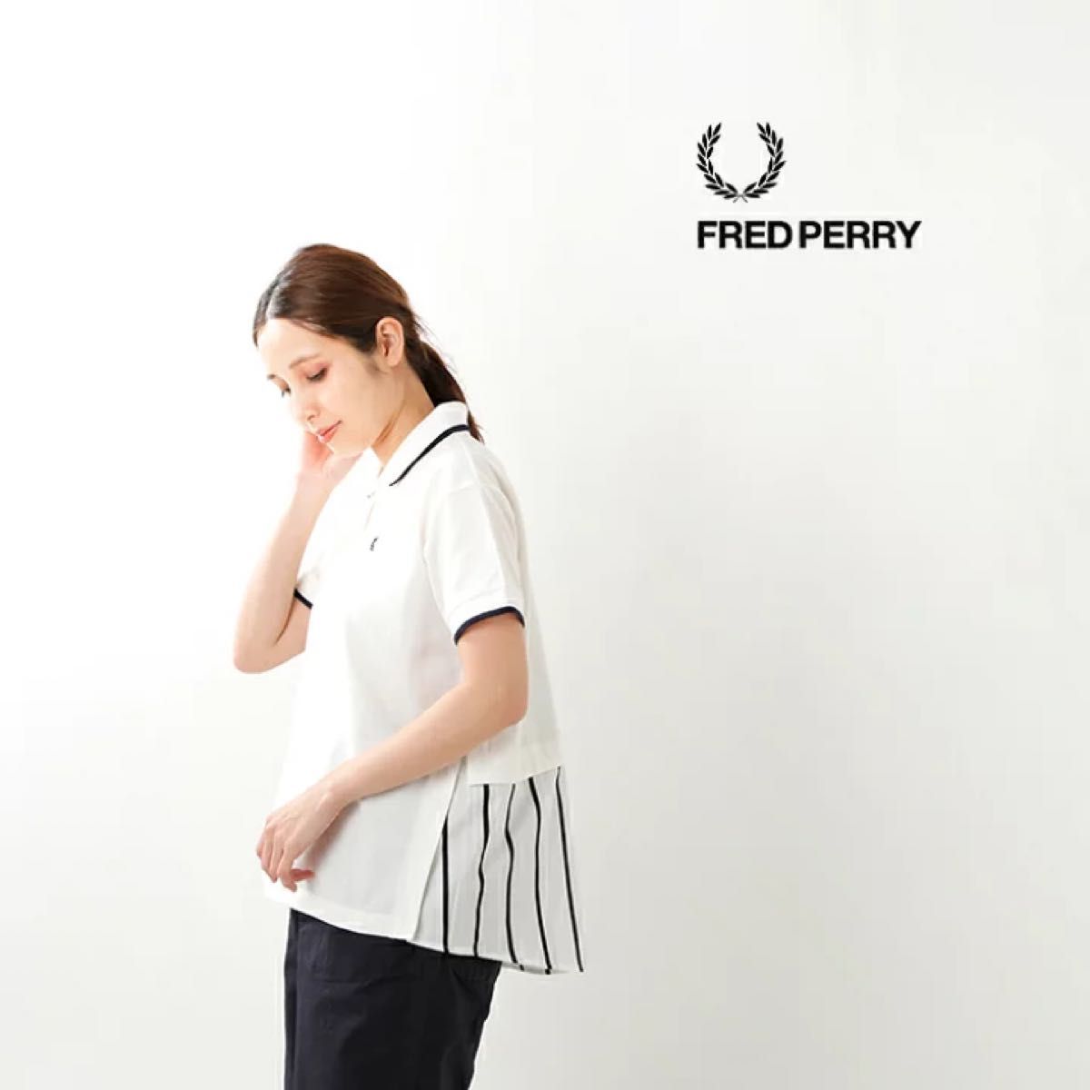 FRED PERRY フレッド ペリー コットンバックヘムパネルポロシャツ