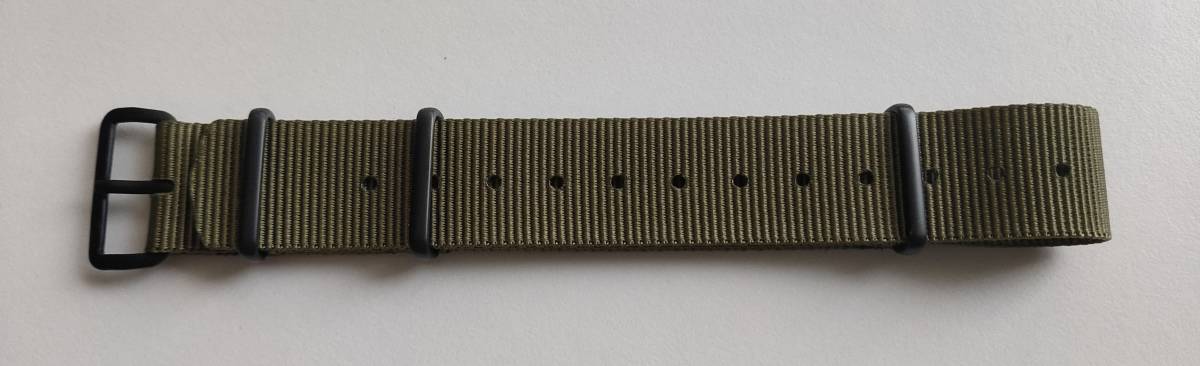 [ free shipping ]CWC NATO strap 20mm new goods unused green x mat black PVD