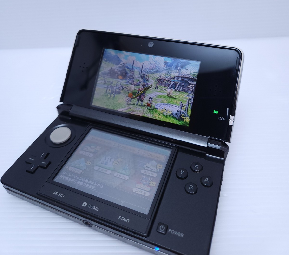 Nintendo ニンテンドー3DS コスモブラック 本体 CTR-001 付属品完備 メモリカード 2GB + ゲームソフト 希少 美品/動作品(1)_画像2