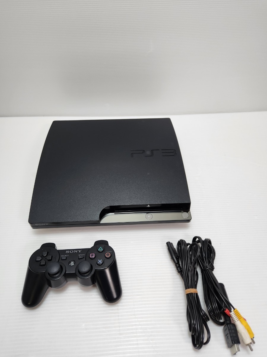 美品 動作品 SONY ソニー PlayStation3 プレイステーション3 PS3 CECH-2100A 120GB ブラックコントローラー/AV/電源ケーブル付き(5)_画像1