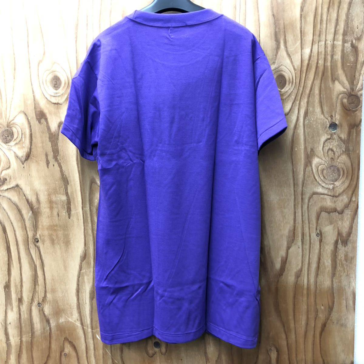 Champion チャンピオン Tシャツ Lサイズ ディープバイオレット 紫 未使用品 デッドストック ゴールドウィン_画像2