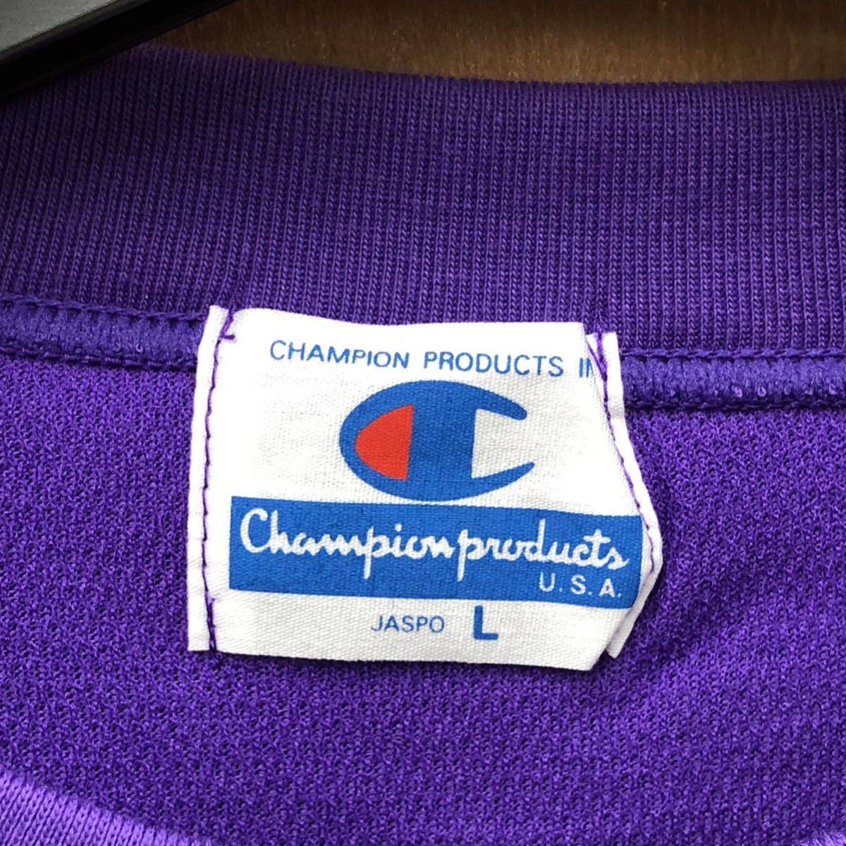Champion チャンピオン Tシャツ Lサイズ ディープバイオレット 紫 未使用品 デッドストック ゴールドウィン_画像3