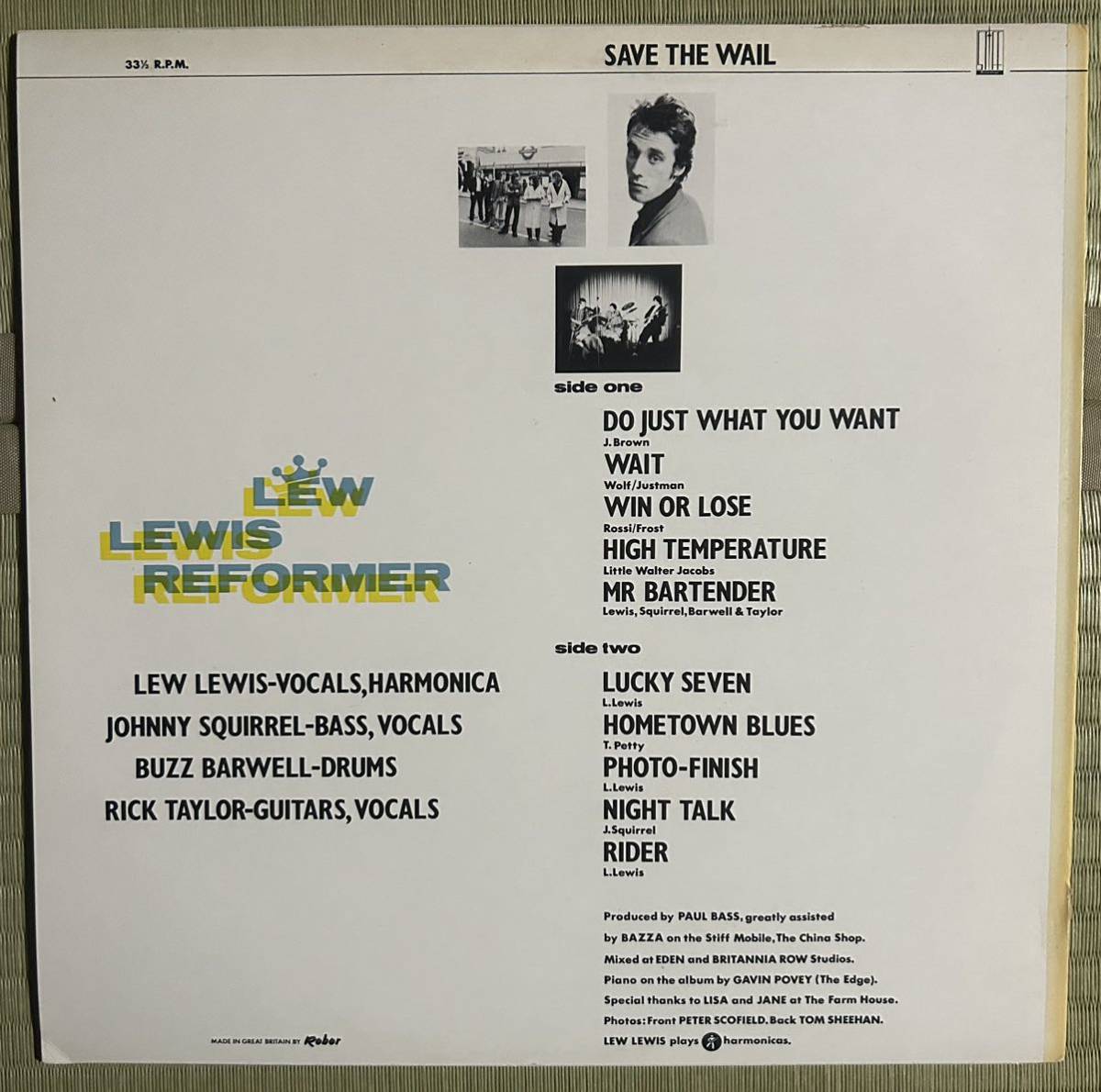 LEW LEWIS REFORMER ★ SAVE THE WAIL ／ UKオリジナル！_画像2