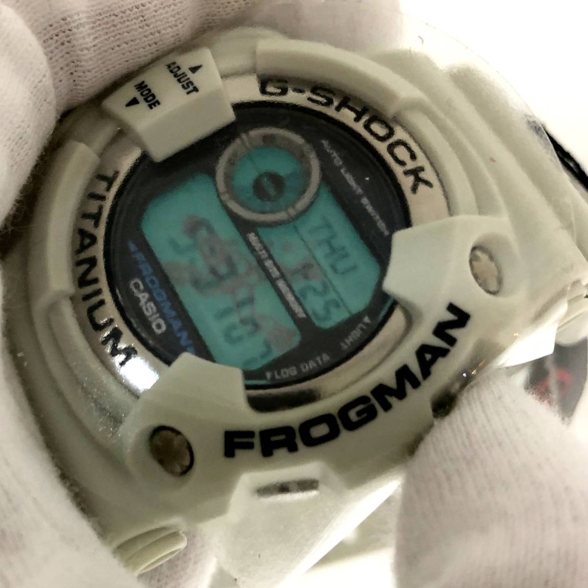 極美品 G-SHOCK ジーショック CASIO カシオ 腕時計 DW-9900LG-8JR FROGMAN フロッグマン メンインホワイトグレー 【IT264EG8RKGH】_画像9