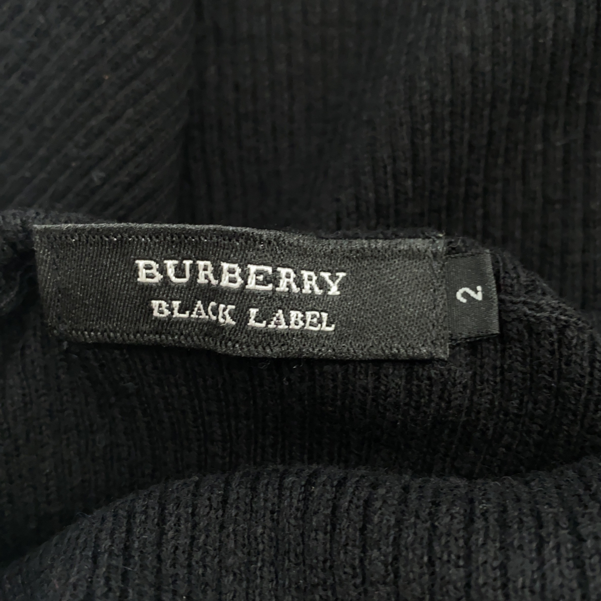 BURBERRY BLACK LABEL バーバリーブラックレーベル 【men3533M】 カシミア混 タートルネック ニットセーター メンズ ワンポイント 刺繍 OC_画像4