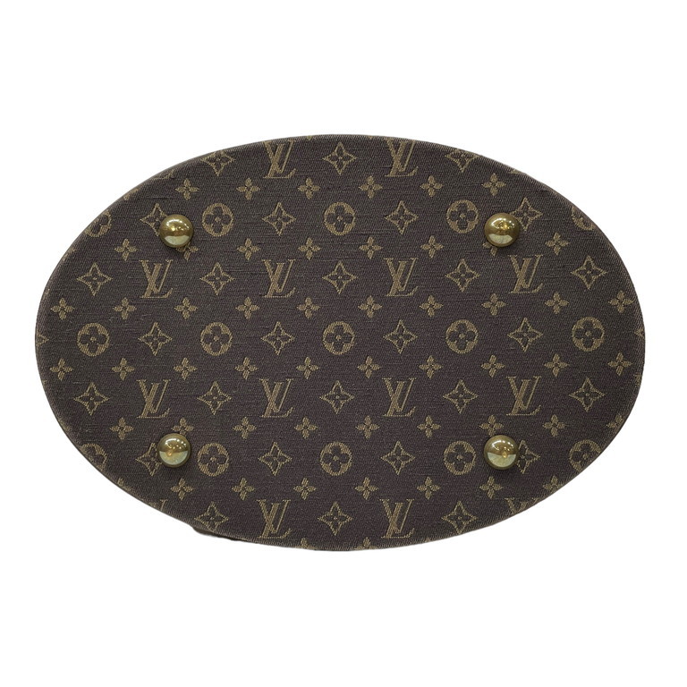 LOUIS VUITTON ルイヴィトン 【5507D】 バケットPM M95226 モノグラム・ミニ・ラン ダークブラウン レディース キャンバス トートバッグ_画像5