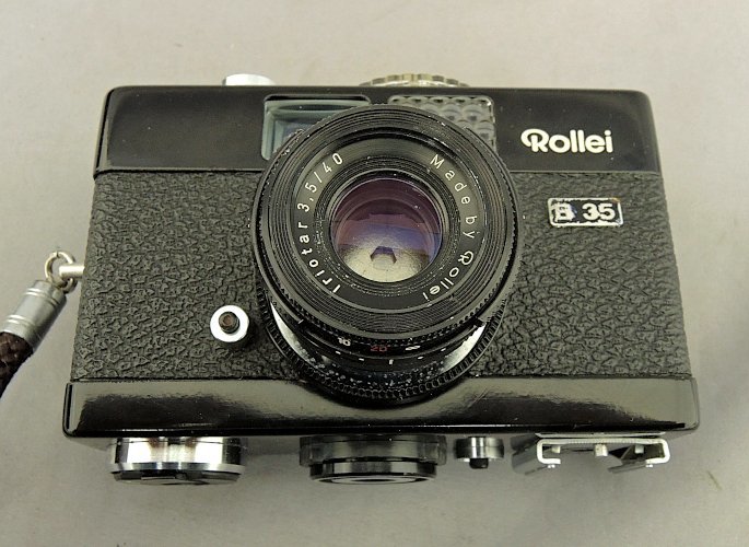 Rollei B35 Triotar 40/3.5 ローライＢ35 トリオター 40ｍｍｆ3.5 中古 動作品 露出計動作 ソフトケース シンガポール製 35mm フイルム_画像2