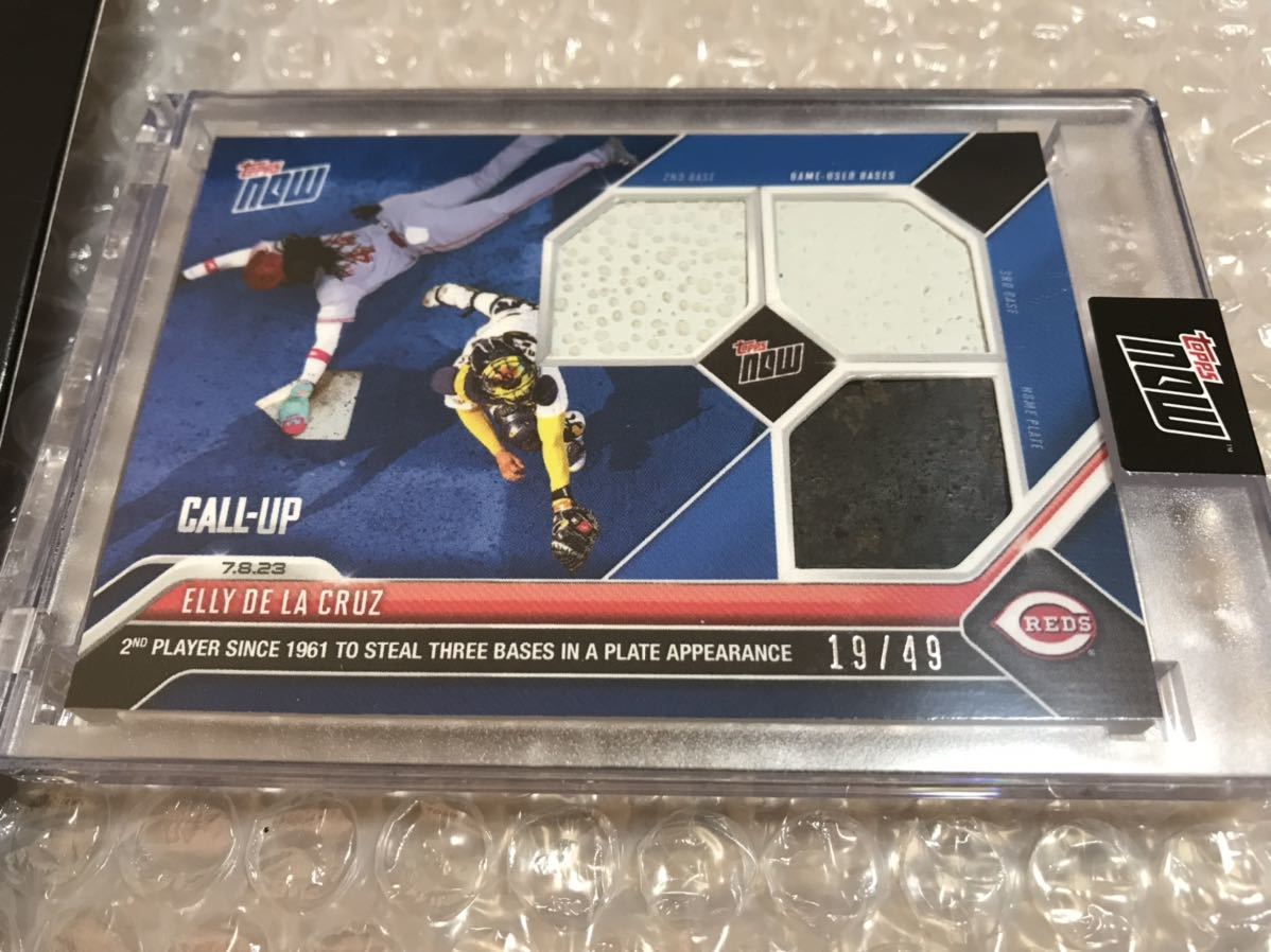 2023 Topps now #541 Elly De La Cruz reds call-up base relic MLB RC エリーデラクルーズ　ベースカード　日本初出品　検索 WBC レッズ_画像2