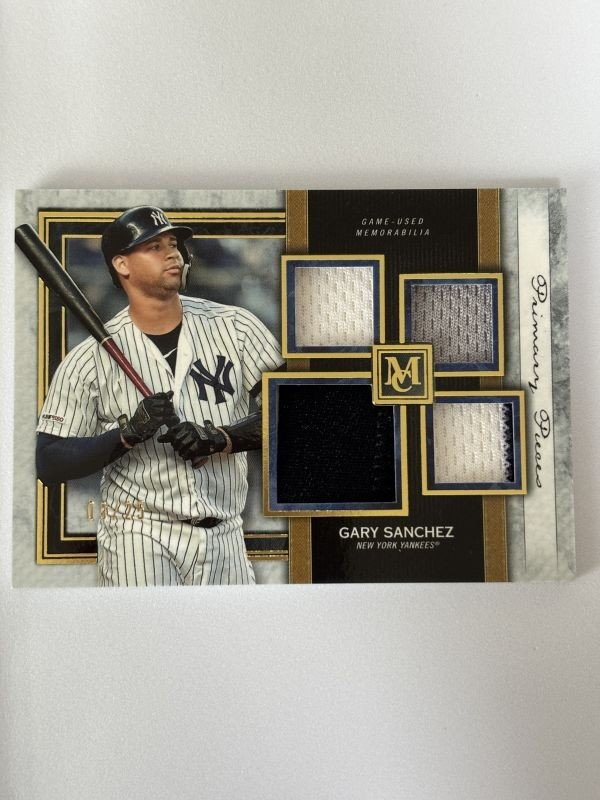 2020 TOPPS MUSEUM COLLECTION BASEBALL Gary Sanchez Primary Pieces Quad Relic /25_画像1
