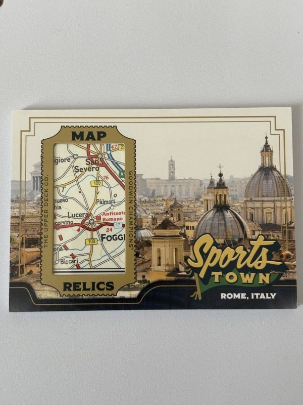 2023 UPPER DECK GOODWIN CHAMPIONS Rome,Italy Sports Towns Map Relics_画像1