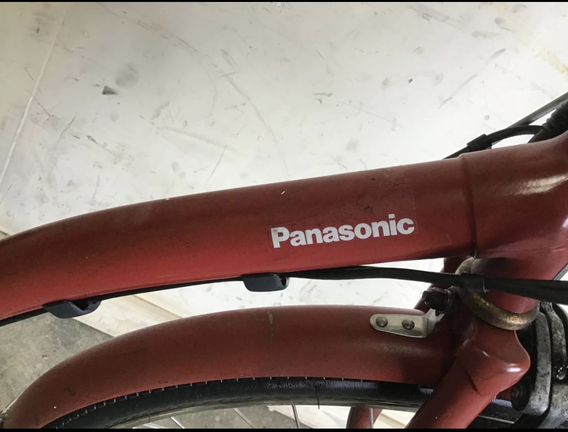 127★岐阜発　Panasonic / 電動アシスト自転車/ ママチャリ/ 3段変速/ 充電器なし/ アシスト走行確認/ 自転車/ 現状品　R4.10/27 ★_画像2