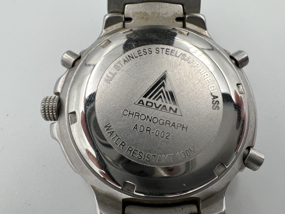 アドバン クロノグラフ ADR-002 ADVAN CHRONOGRAPH 100M 防水 SS アドバン クロノグラフ ADR-002 ADVAN CHRONOGRAPH 100M 防水 SS