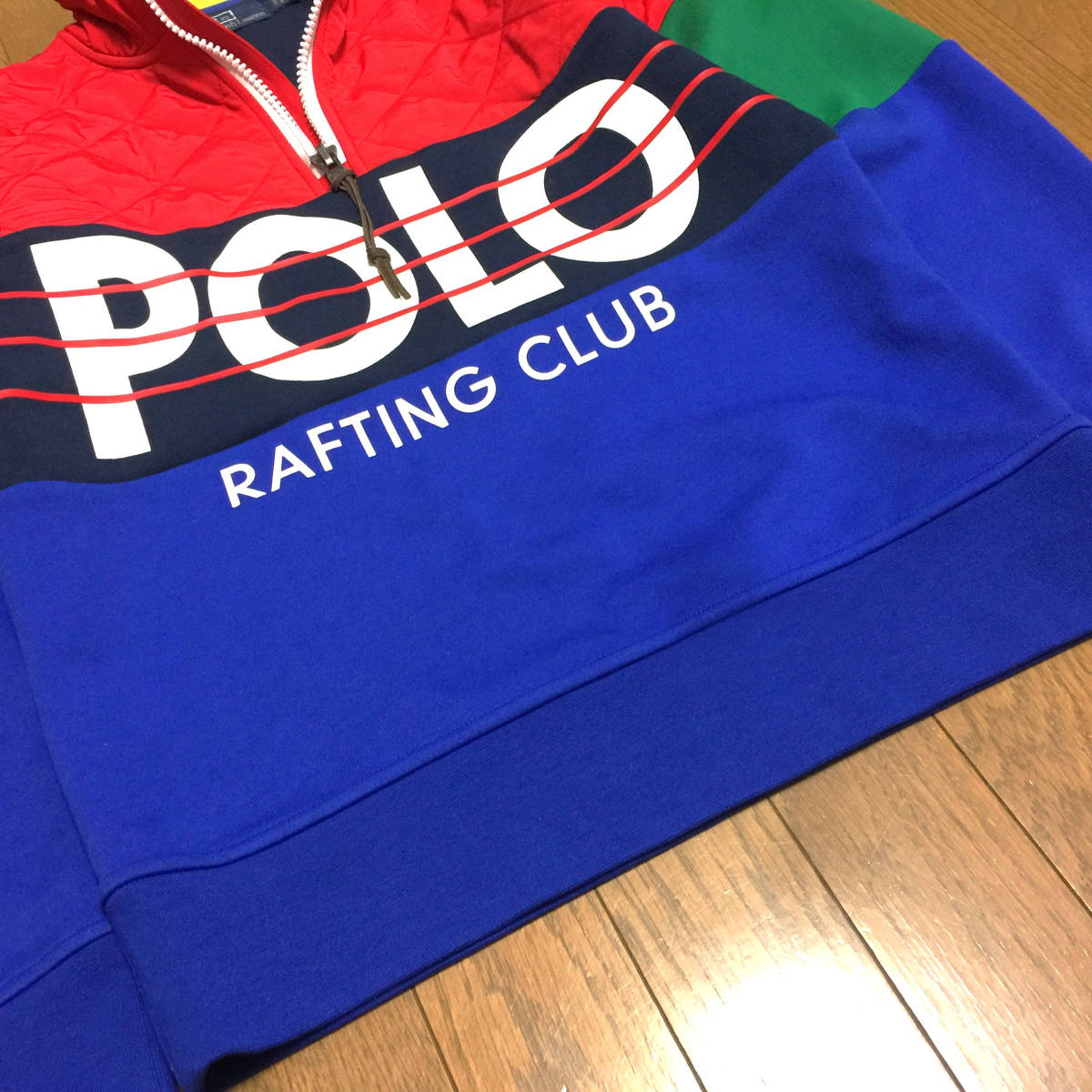 美品 Polo by Ralph Lauren ポロ ラルフローレン HI TECH RAFTING CLUB ハーフジップ スウェット プルオーバー メンズ S マルチカラー 切替_画像4