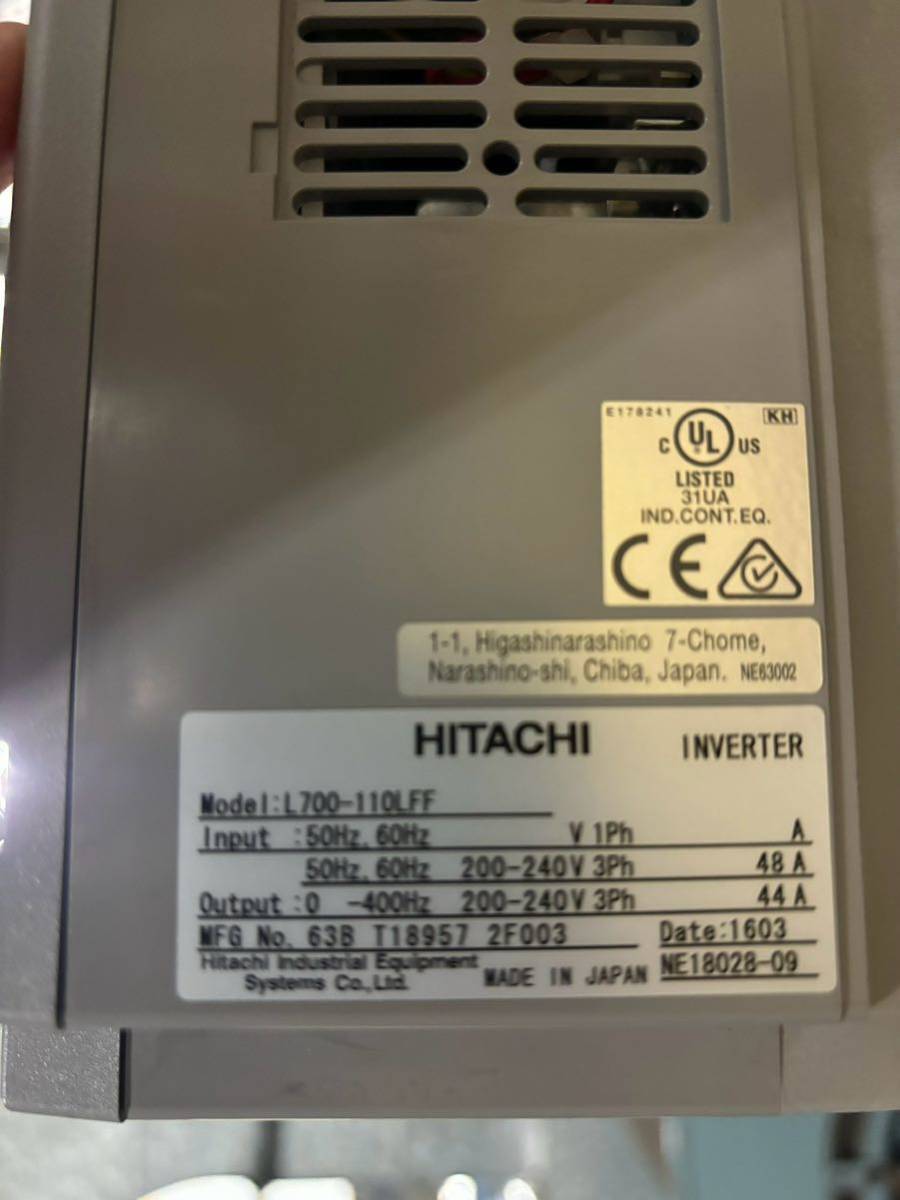 日立産機システム L700-110LFF 出力11kw 200V級 インバータ L700 日立産機システム L700-110LFF 出力11kw 200V級 インバータ L700