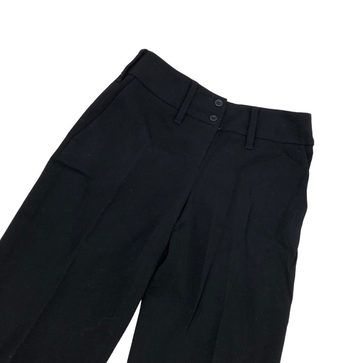 NS109 ARMANI COLLEZIONI アルマーニコレッツォーニ パンツ ワイドパンツ スラックス ボトムス レディース 38 ブラック 黒_画像2