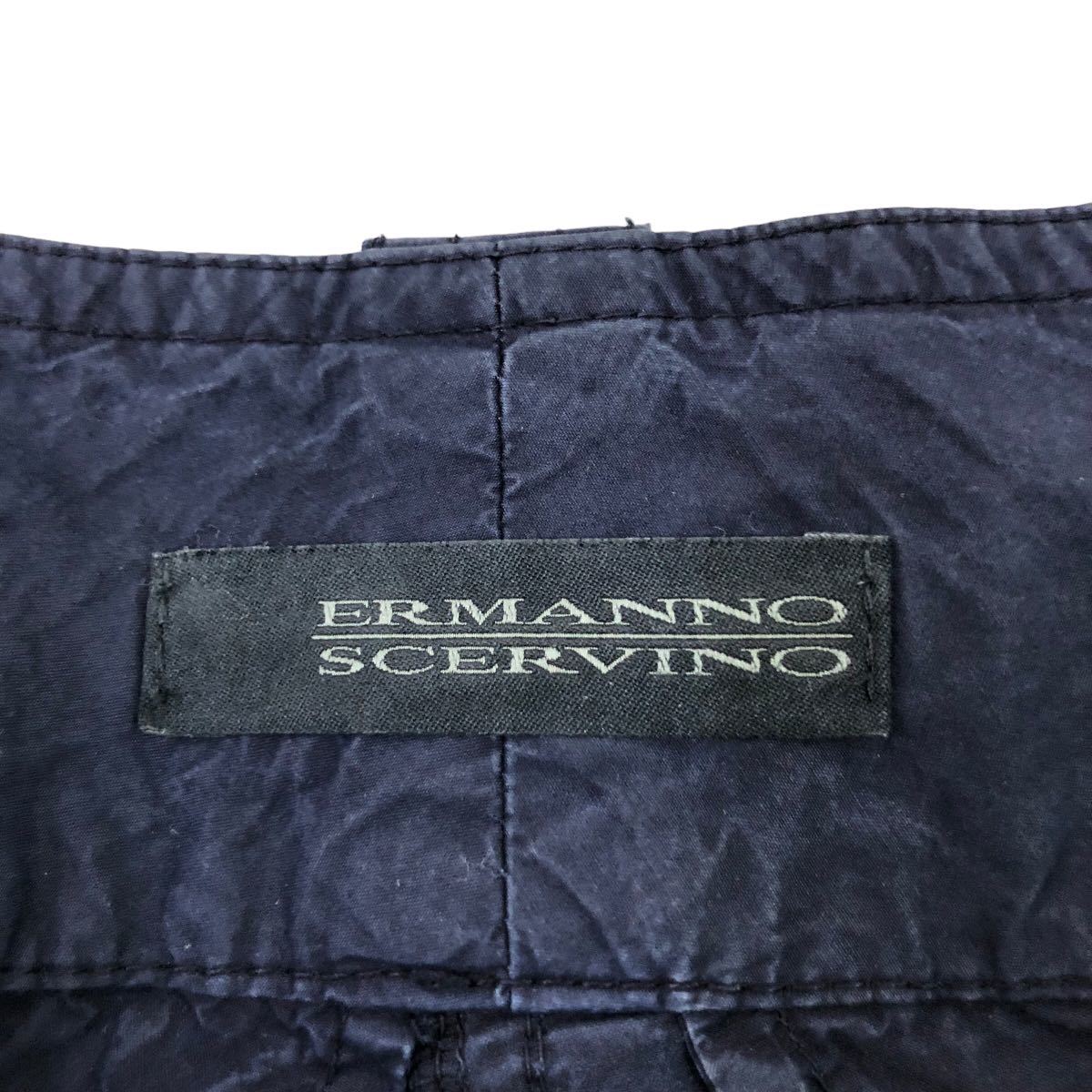 NB202 イタリア製 ERMANNO SCERVINO エルマンノシェルヴィーノ パンツ ミンク 裾ジップ デザイン ボトムス ネイビー 紺 レディース 40_画像9