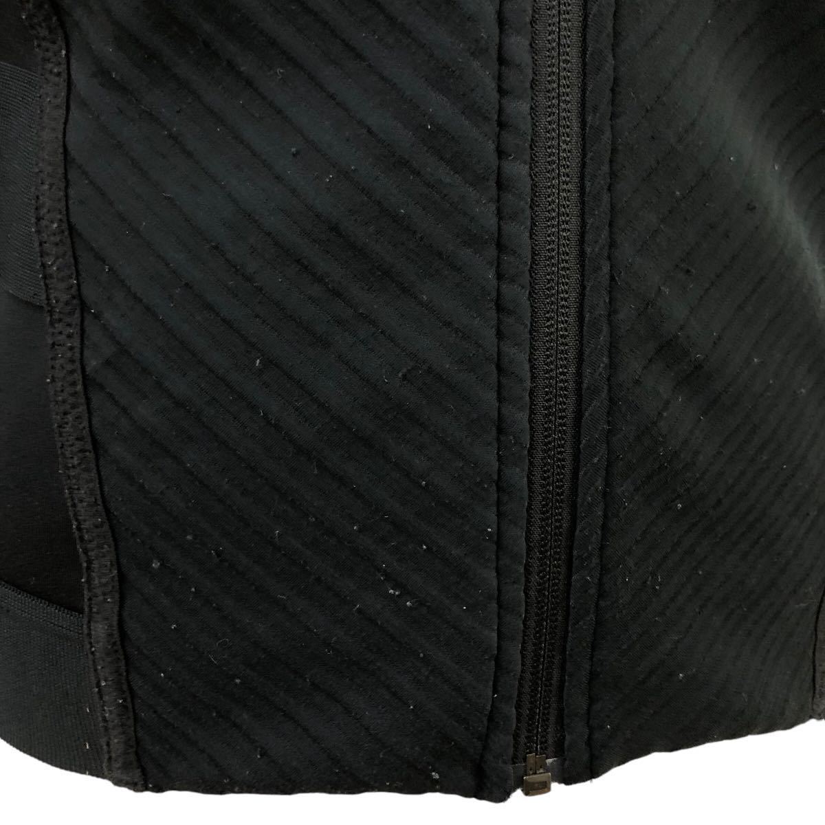 B351 adidas アディダス ジップアップ ジャケット トップス フード付き 羽織り 長袖 ブラック 黒 レディース M スポーツ_画像4