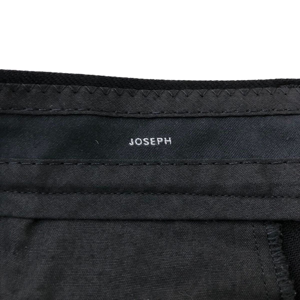 B352 JOSEPH ジョセフ ウールパンツ ストレート パンツ ズボン ロングパンツ ボトムス ブラック 黒 シンプル 無地 レディース 36_画像8