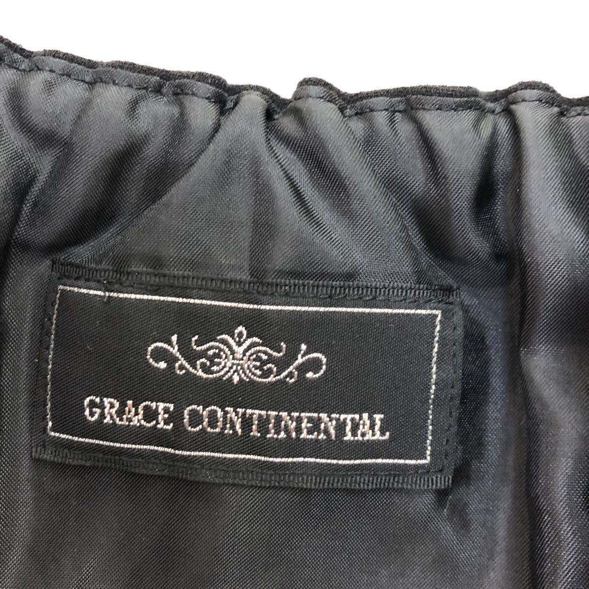 S171 GRACE CONTINENTAL グレースコンチネンタル ワンピース ノースリーブワンピース ドレス ミニスカート ラインストーン 36 ブラック 黒_画像7