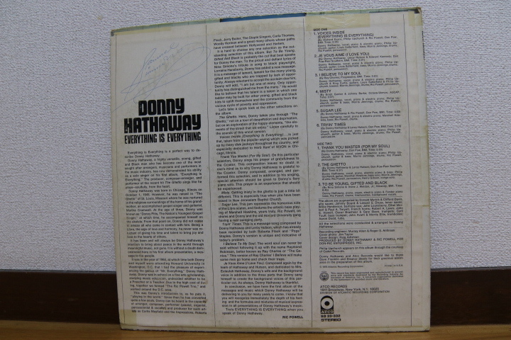 DONNY HATHAWAY / Everything Is Everything (ATCO SD 33-332)_画像2