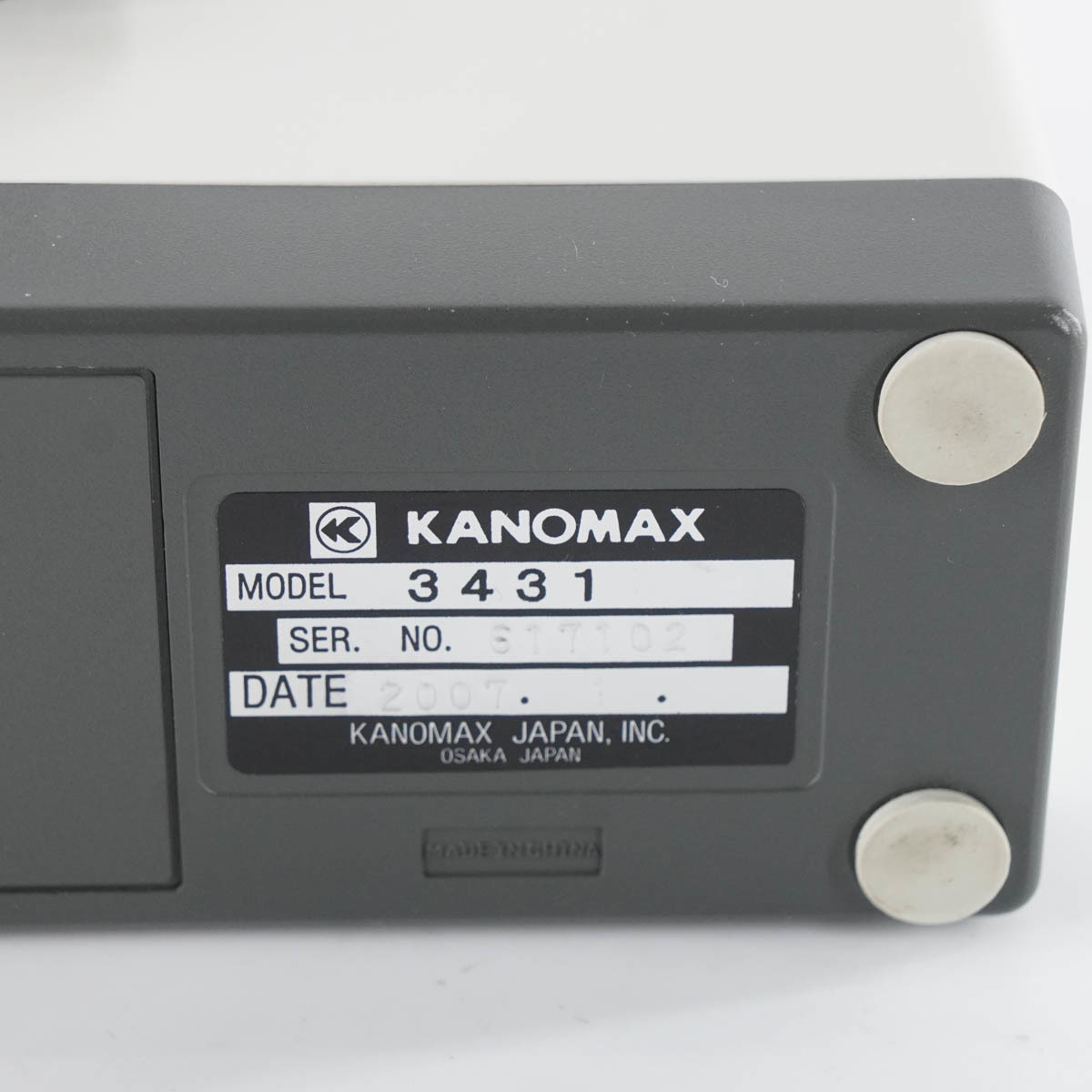 [DW] 8日保証 4台入荷 02/2021CAL 3431 KANOMAX カノマックス DIGITAL DUST MONITOR デジタル粉じん計 粉塵計 ACアダプター...[05495-0021]_画像7