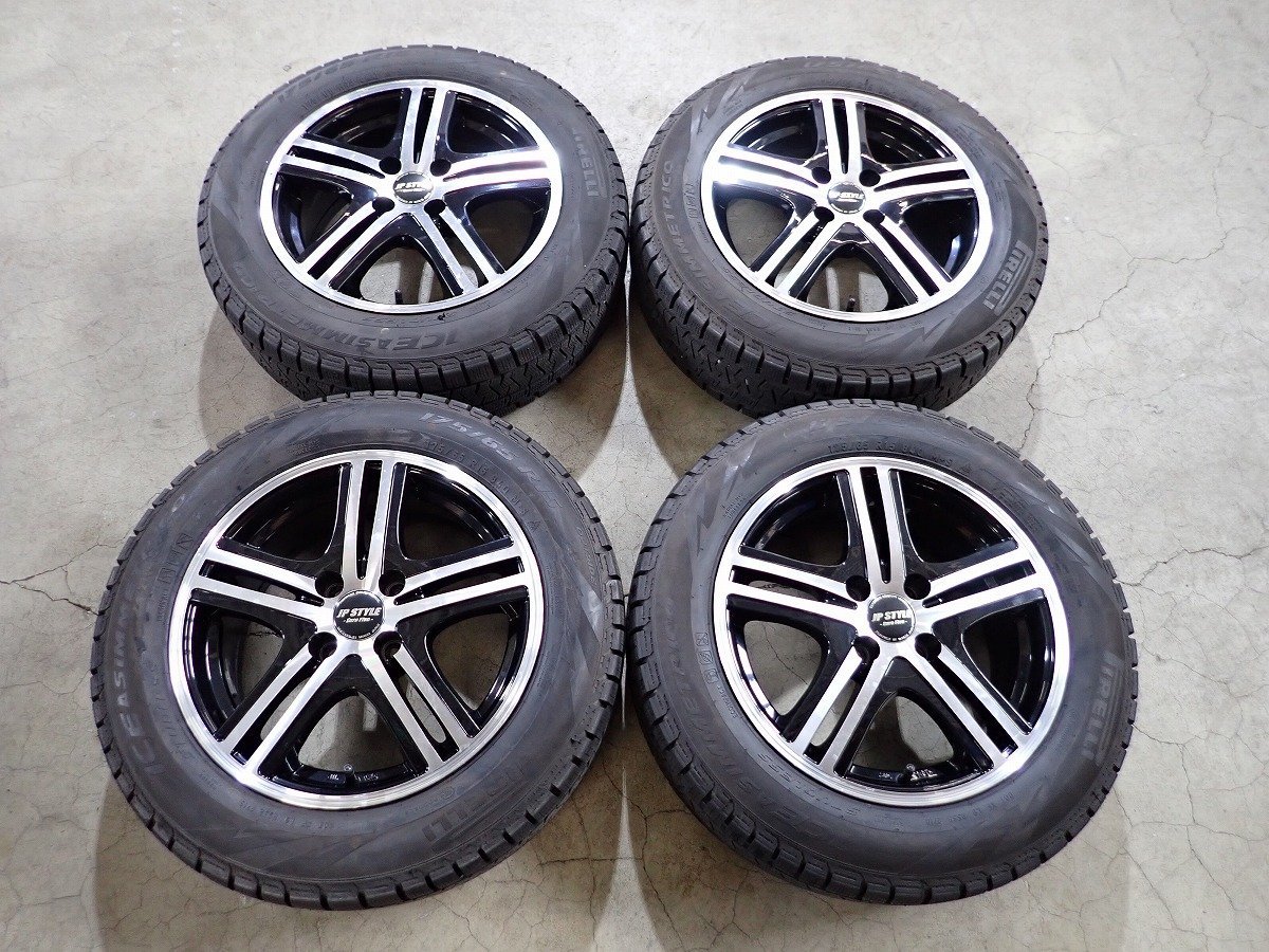 YS5748【送料無料175/65R15】アクア スペイド スイフト フィット 中古スタッドレスセット ★15×6J 100/4H ET43★≪即決≫_画像1