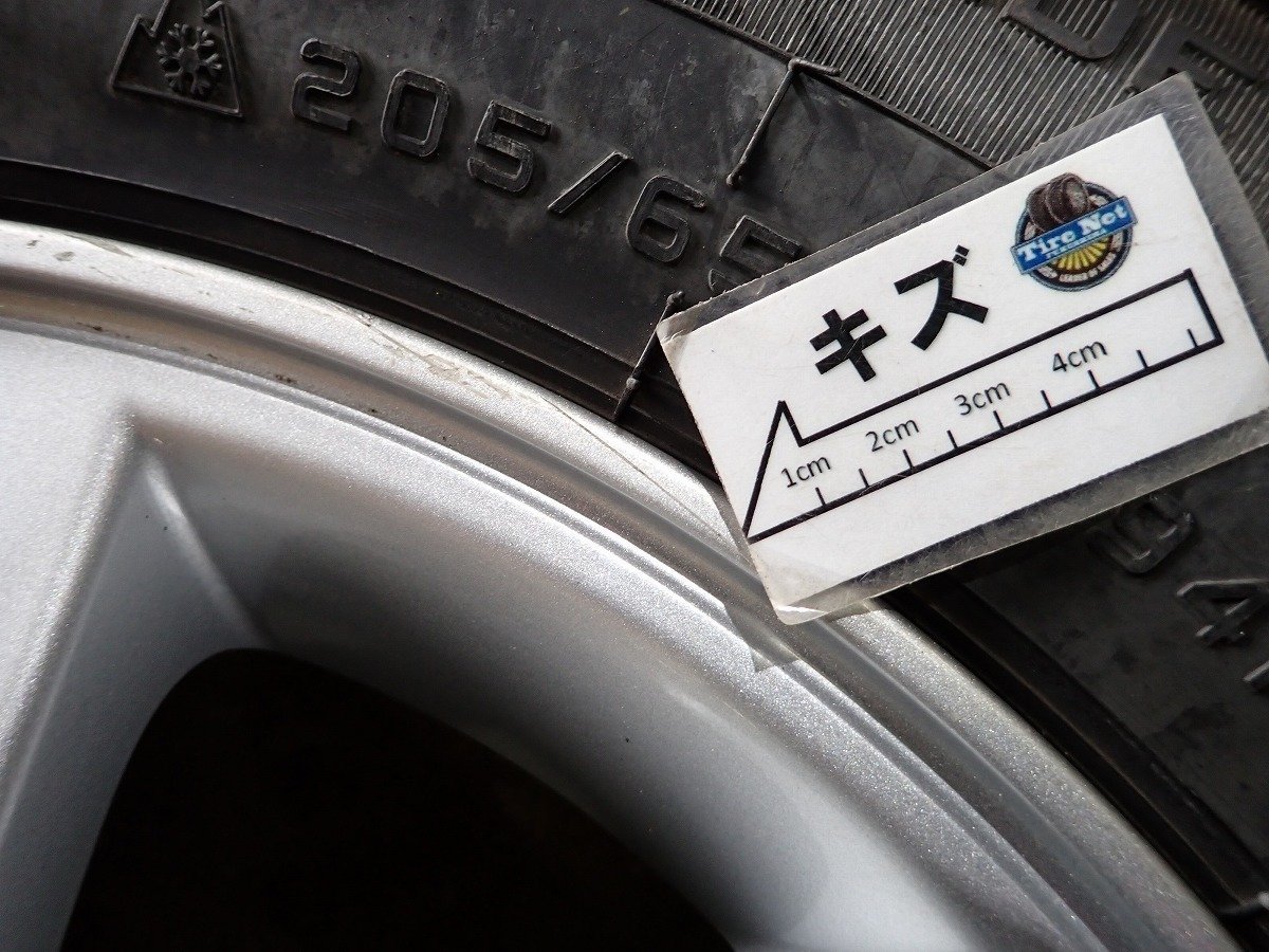 YS5437【送料無料205/65R15】トヨタ純正 40エスティマ イプサムなどへ 中古スタッドレスセット■15×6J 114.3/5H ET50■_画像8