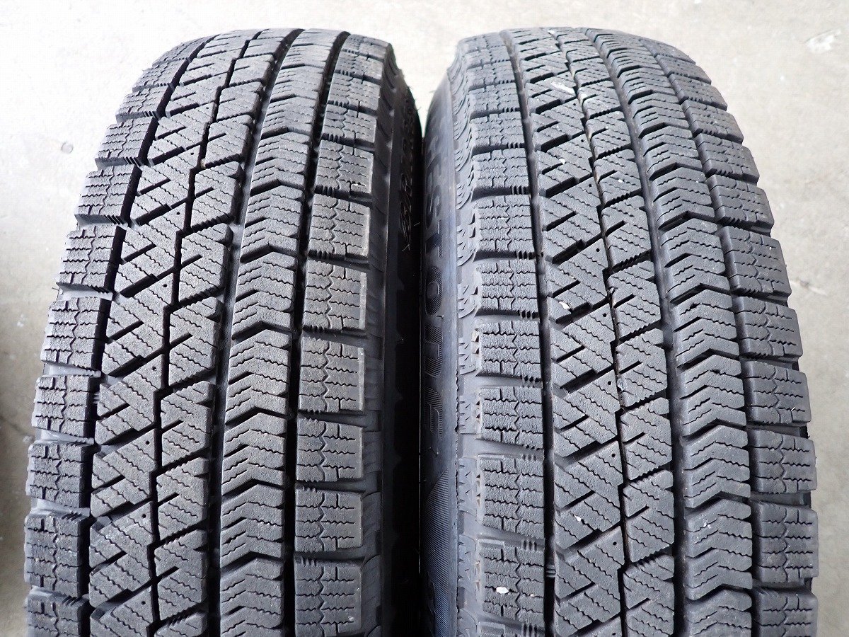 YS6040【送料無料155/80R13】パッソ ヴィッツなどに BS VRX2 中古スタッドレスセット ★13×5J 100/4H ET35★≪即決≫の画像3