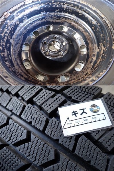 YS5924【送料無料195/65R15】ワーゲン純正スチール ゴルフ4純正 ダンロップ 中古スタッドレス ●15×6J 100/5H ET38●≪即決≫_画像10