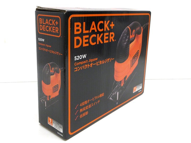 【未使用】BLACK＋DECKER(ブラックアンドデッカー) コンパクト オービタルジグソー KS701PE｜コード式【/D20179900030902D/】の画像3