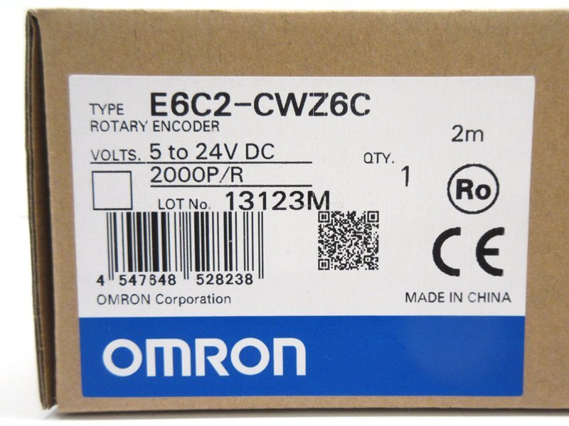 【未使用】オムロン(OMRON) ロータリエンコーダ インクリメンタル形 シャフトタイプ E6C2-CWZ6C 2000P/R 2M 4個【/D20179900031206D/】_商品画像はサンプルです