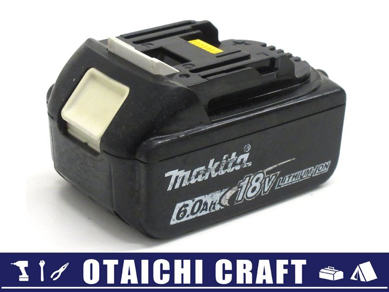 【中古】makita(マキタ) 純正 18V リチウムイオンバッテリー BL1860B 6.0Ah 急速充電対応｜充電回数24回【/D20179900029213D/】