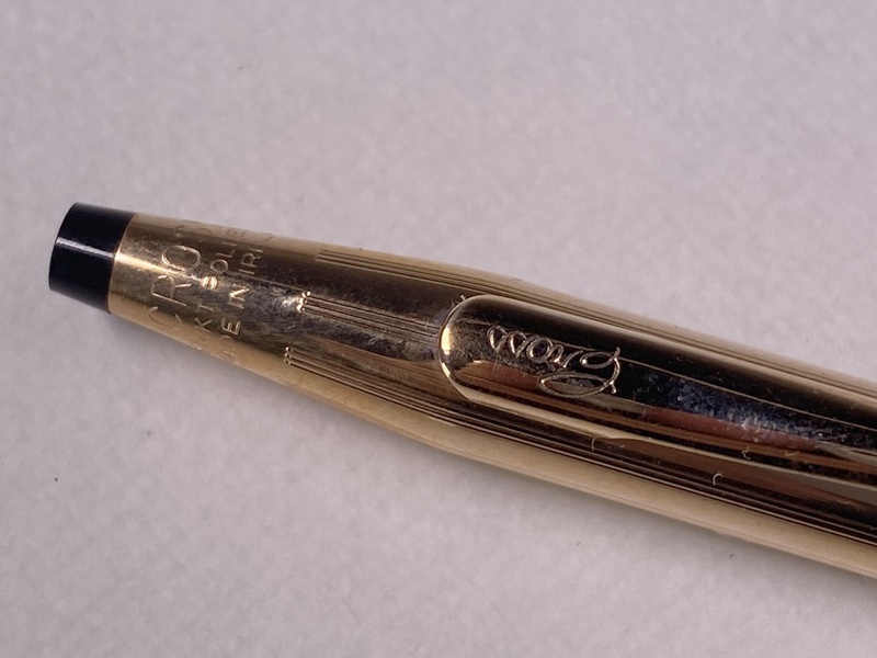 CROSS クロス ソフトペン soft tip pen 12KT gold filled／1/20 14KT GOLD FILLED 金張り ボールペン 回転式 筆記体ロゴ_画像3