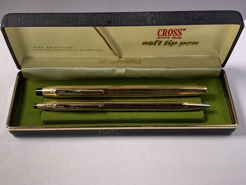 CROSS クロス ソフトペン soft tip pen 12KT gold filled／1/20 14KT GOLD FILLED 金張り ボールペン 回転式 筆記体ロゴ_画像1