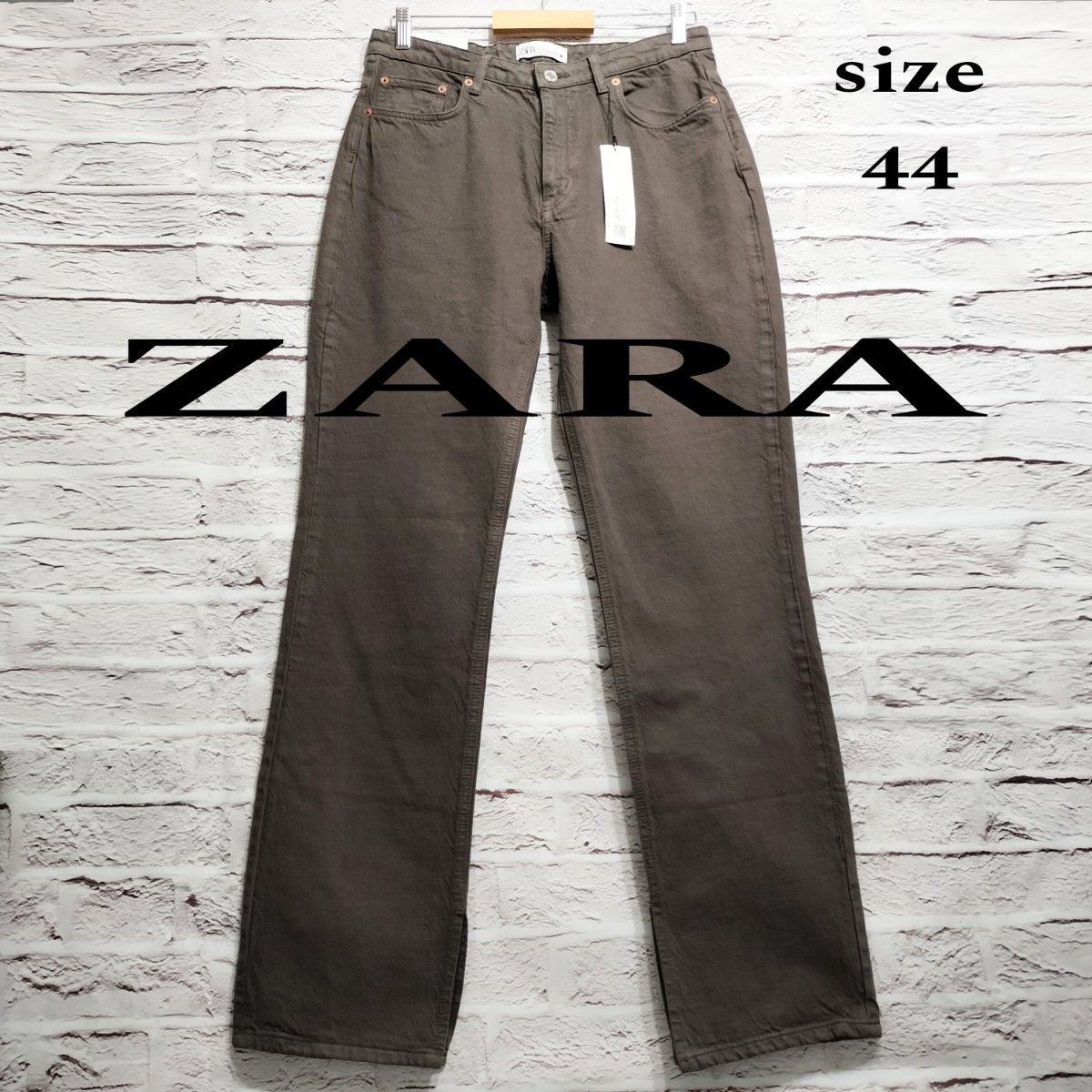 【未使用品タグ付き】ザラ ZARA 裾スリット デニム パンツ