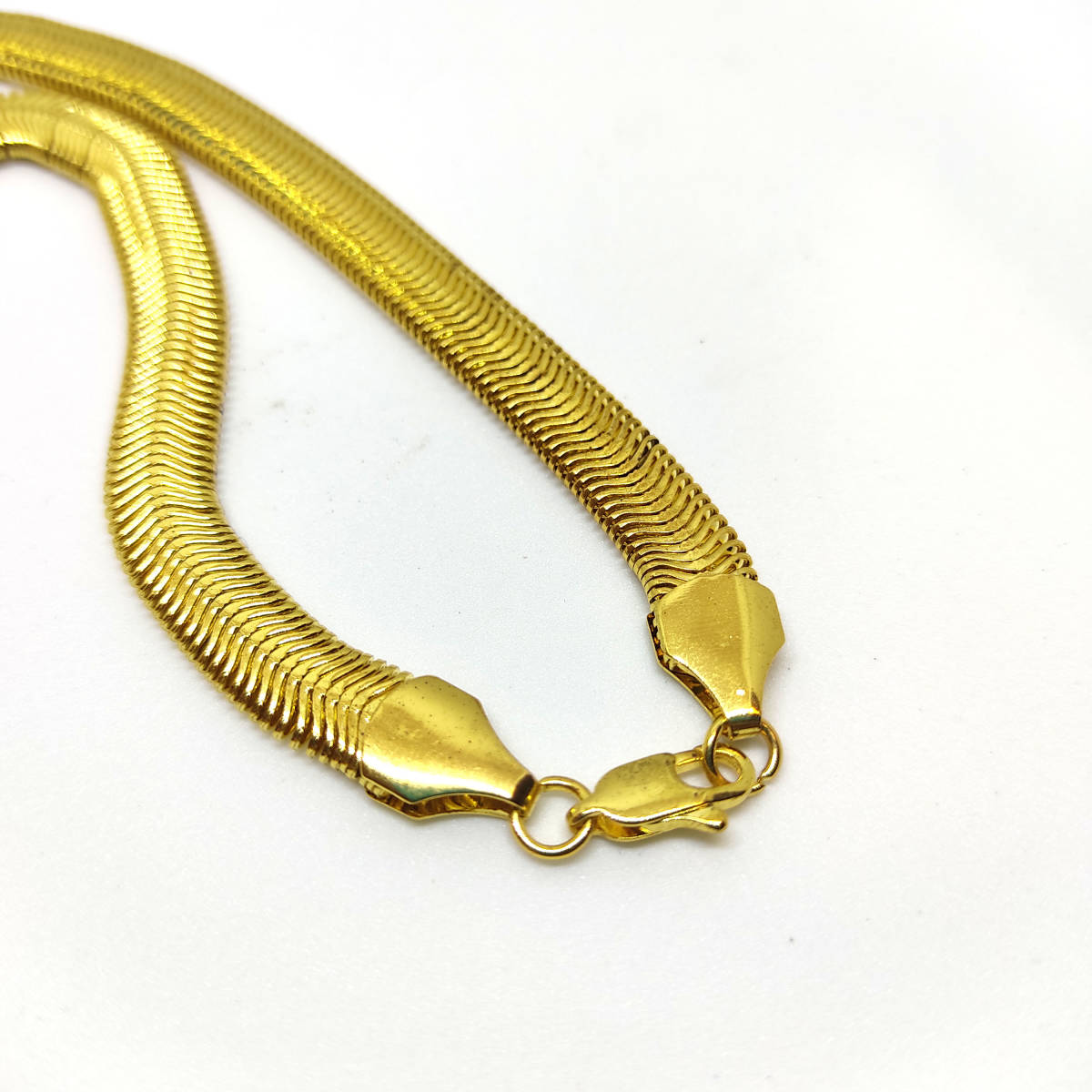 ゴールドネックレス 18k Gold Plated 60cm 8mm ゴールドチェーン 喜平 ネックレス 340_画像4