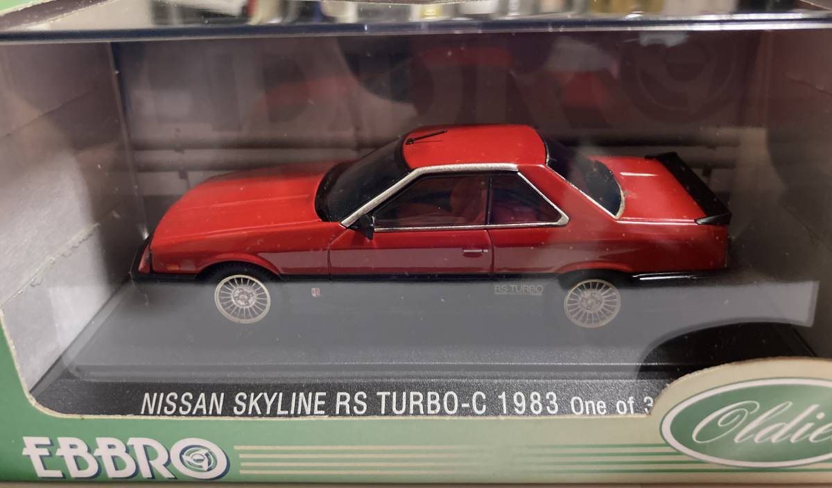 EBBRO エブロ 1/43 NISSAN SKYLINE RS TURBO C RED ツートン_画像2