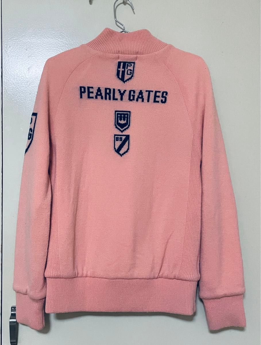 パーリーゲイツ ピンクハーフジップセーター サイズ2(L)