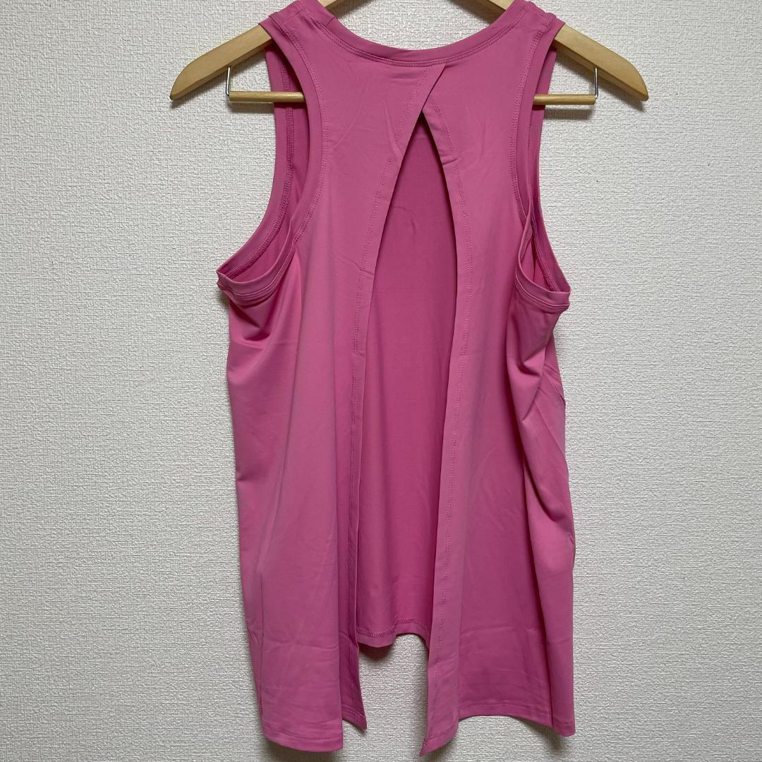  йога одежда спорт одежда розовый персик женский задний разрез tops безрукавка Jim стрейч движение 751