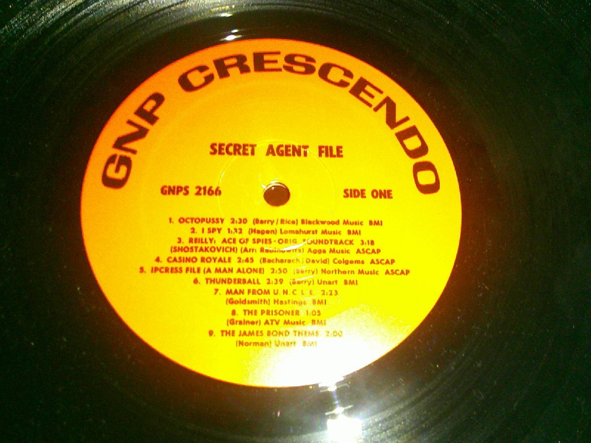 LP：SECRET AGENT FILE :Neil Norman Billy Strange Les Baxter：US盤：18曲_画像2