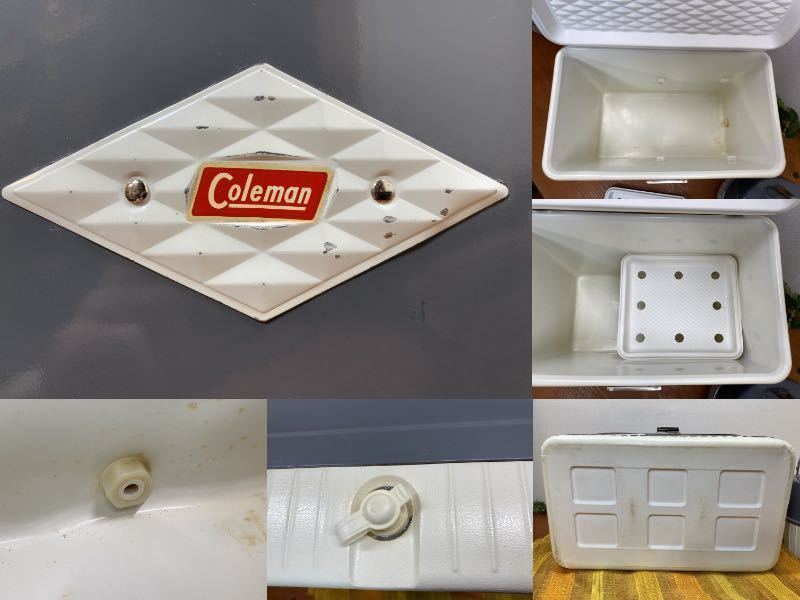 50-60 годы diamond Logo Coleman очень редкий угольно-серый cooler-box Jug Vintage Coleman steel ремень кондиционер с коробкой 