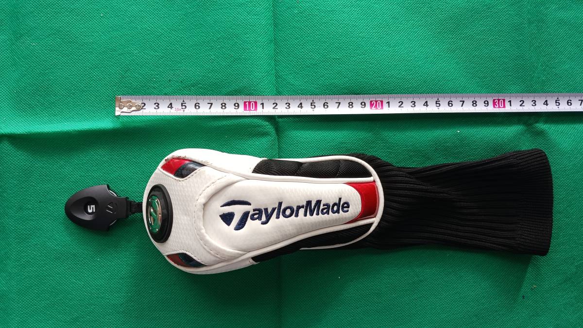 ★★テーラーメイド TaylorMade ヘッドカバー　5W用 （白×黒）E33_画像2