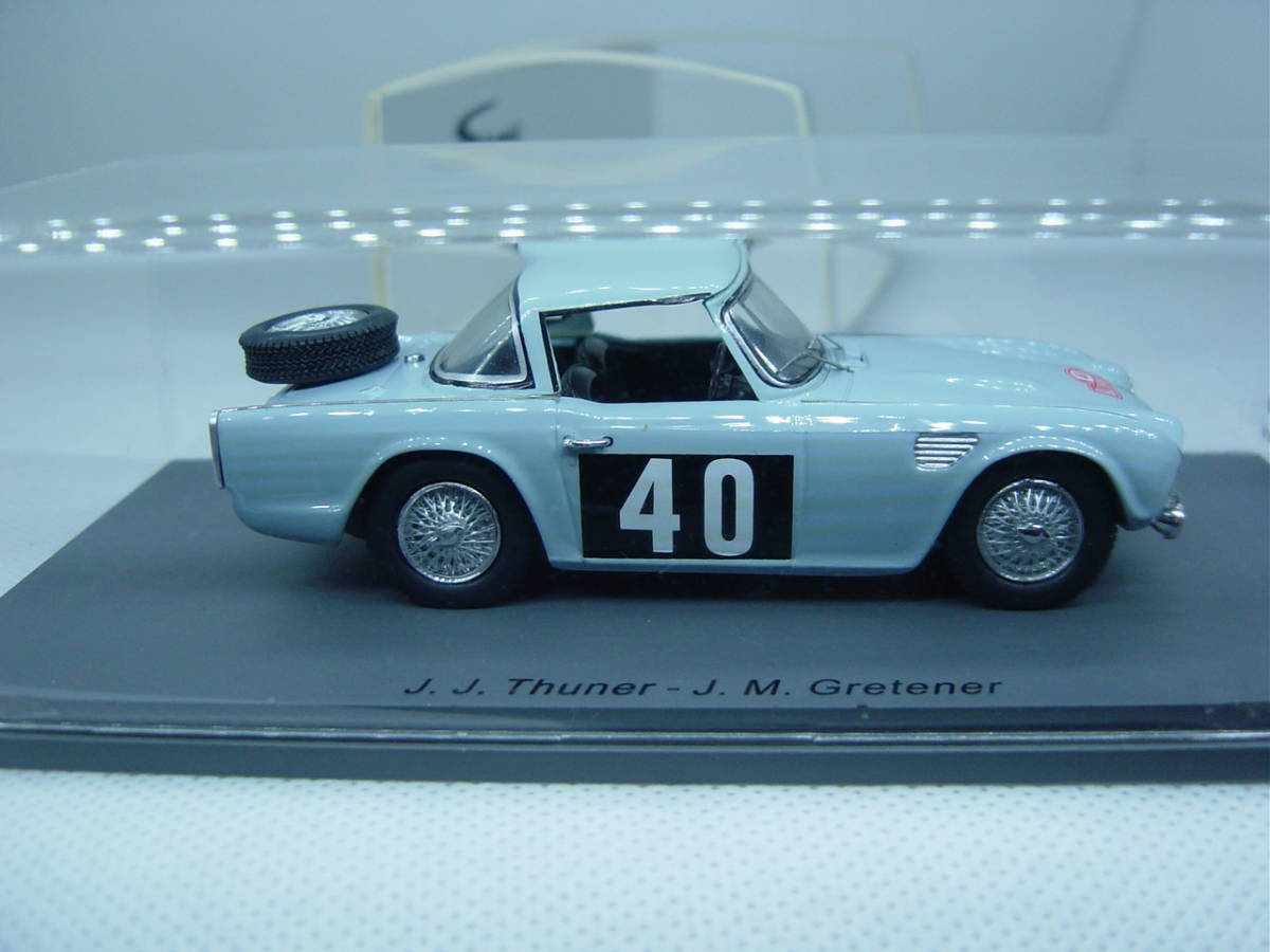 送料350円～ spark 1/43 Triumph TR4 Rallye de Monte Carlo 1963 #40 J.J.Thuner/J.M.Gretener トライアンフ モンテカルロ ラリー_画像7