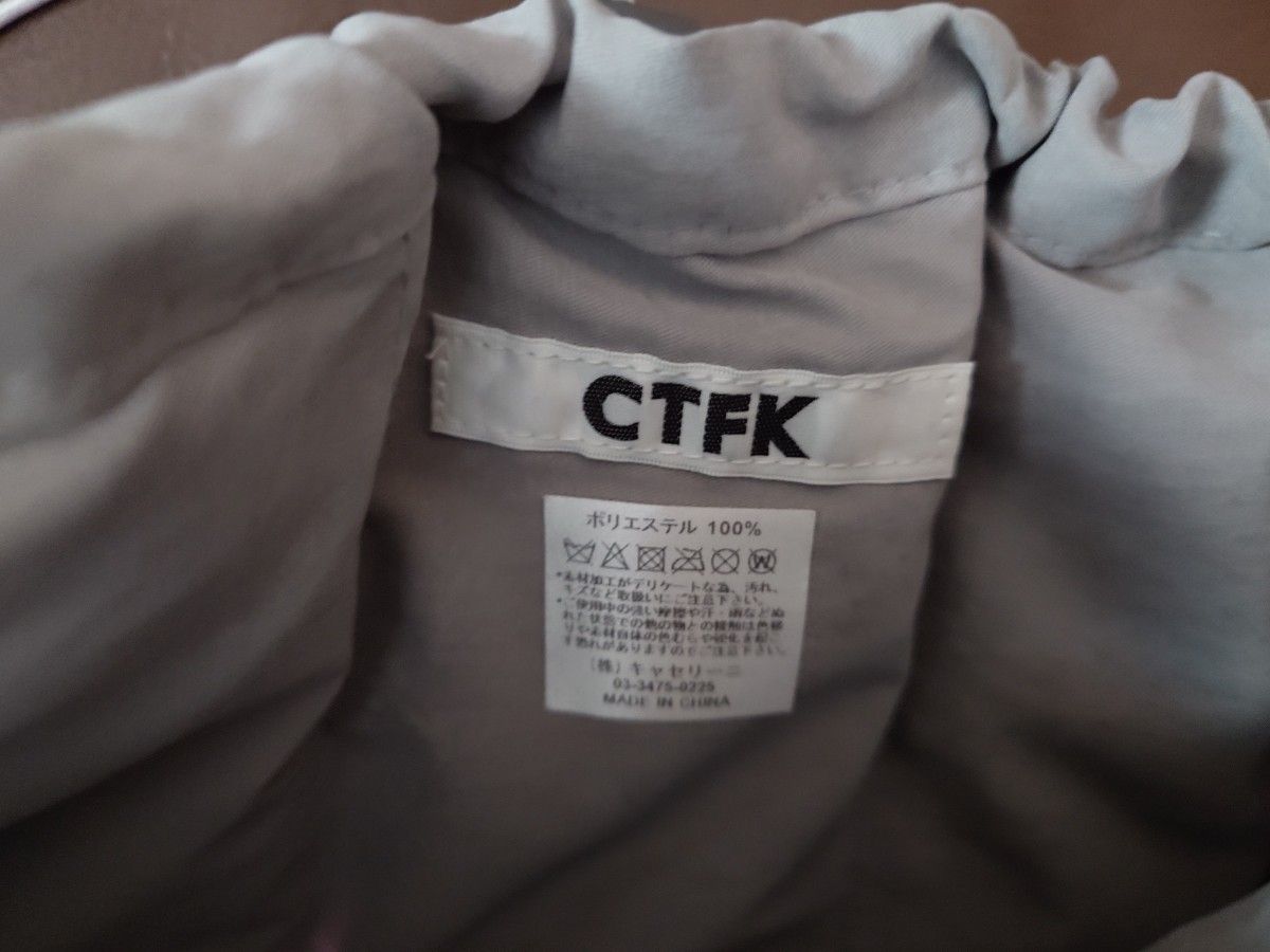 CTFK  ダウン風ドロストスヌード　グレー