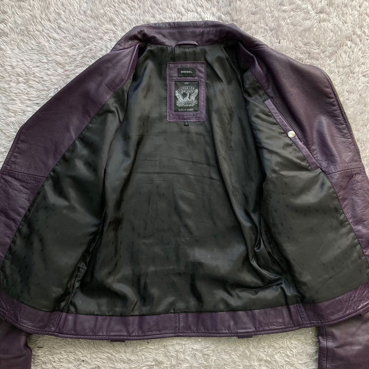 希少 未使用級 L DIESEL ディーゼル ライダースジャケット 希少 未使用級 L DIESEL ディーゼル ライダースジャケット