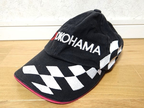  редкий Vintage YOKOHAMA Yokohama Tire Motor Sport рейсинг механизм nik старый машина 58cm колпак шляпа retro подлинная вещь 