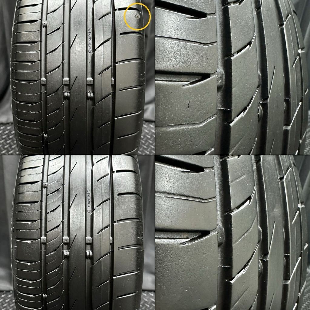 21年製深溝★Continental ContiMaxContact MC5 215/50R17&ボルボ純正アルミ 4本 №B240124-B4 V40 V60 S60等 検:ホイールセット*205/50R17_画像3