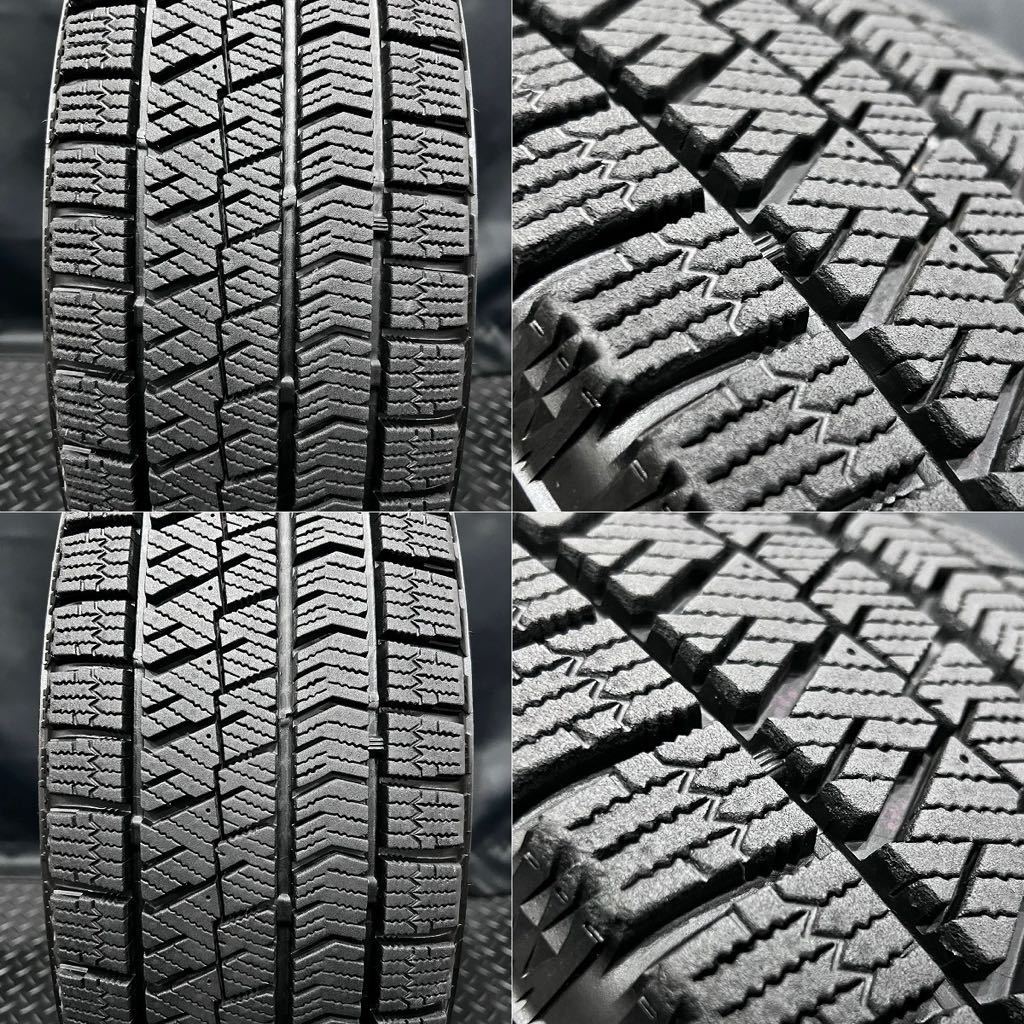 8.5分山★ブリヂストン VRX2 185/65R15&社外アルミ 4本 240131-S4 アクア ノート キューブ マツダ2等/4H 100*15インチホイールスタッドレス_画像3